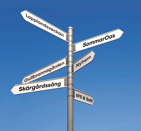 Vägskylt till sommarkonferenser